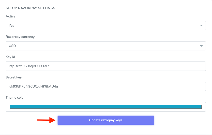 Updating Razorpay Keys Academy Updating Razorpay Keys Academy