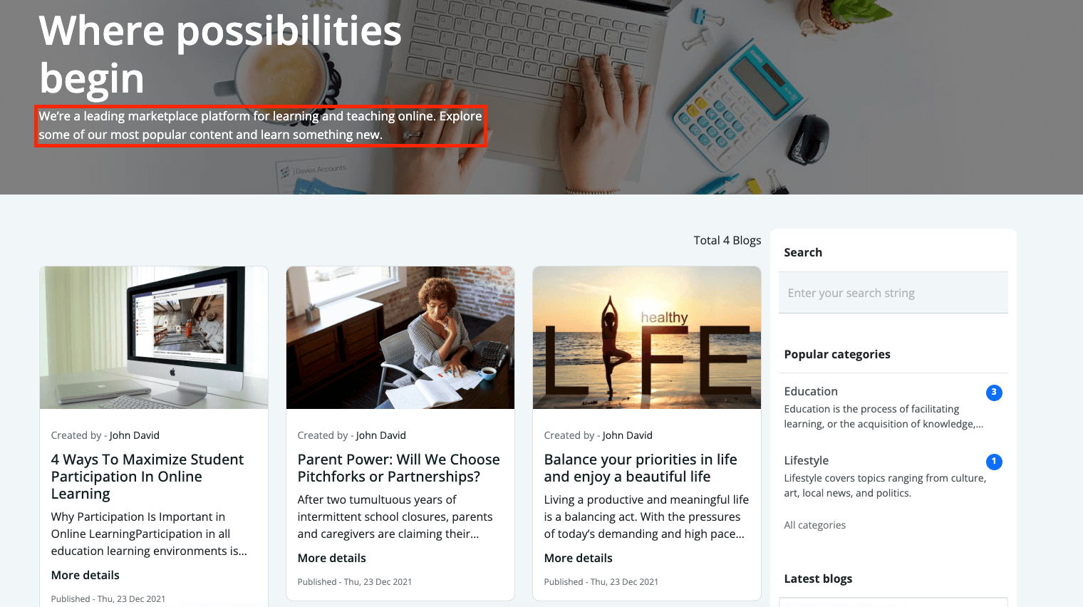 Academy Blog Page Subtitle Academy Blog Page Subtitle