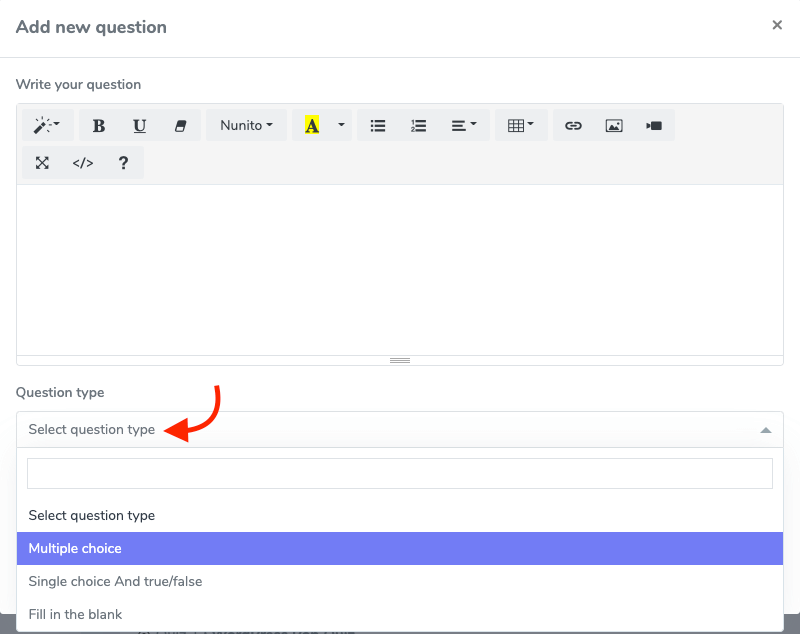 Academy Selecting Question Type 1 Academy Selecting Question Type 1