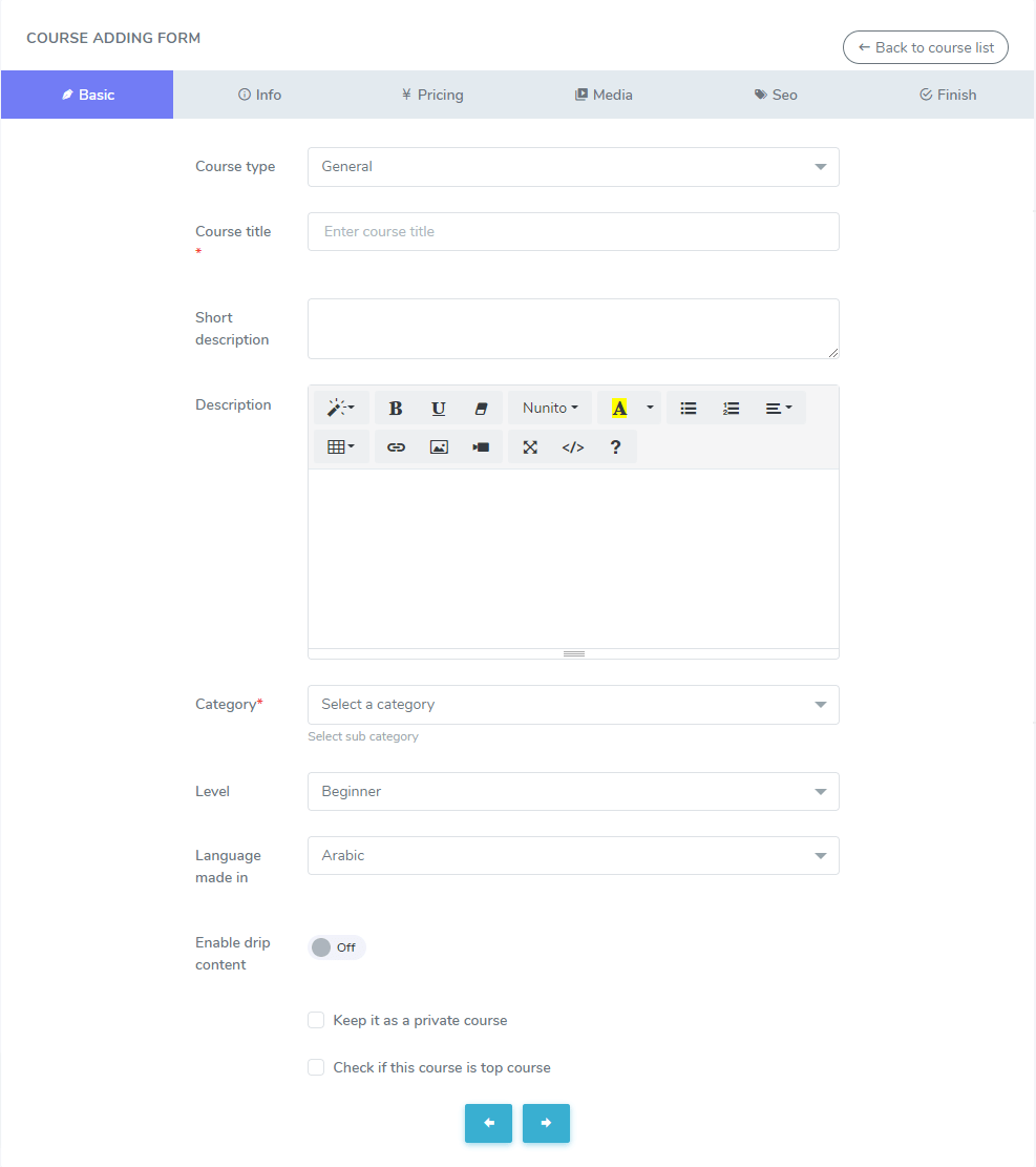Admin Basic Form Admin Basic Form