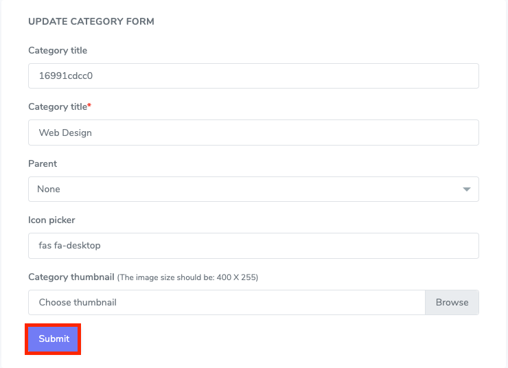 Updated Category Updated Category
