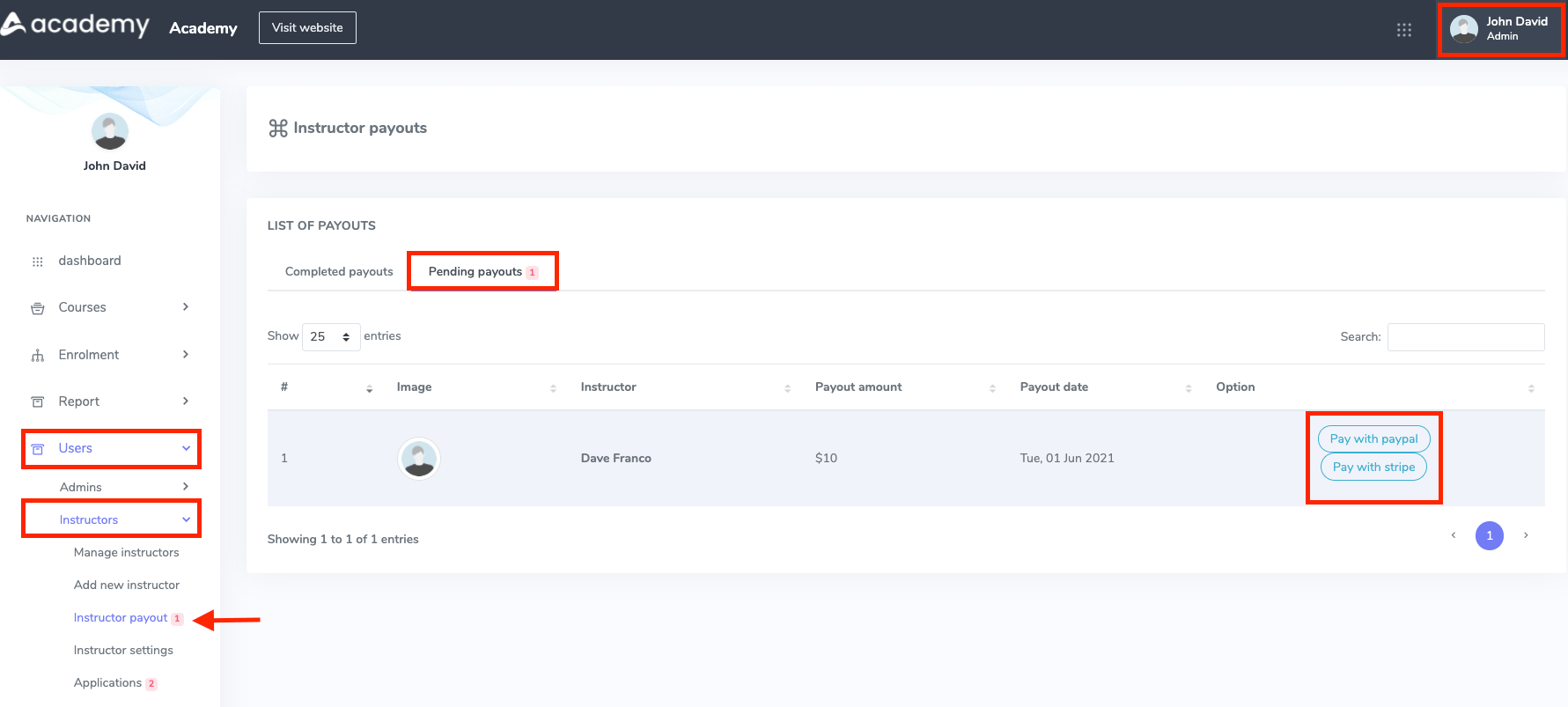 Revenue Withdraw Admin Academy Revenue Withdraw Admin Academy