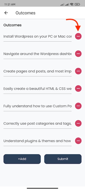 Delete Outcomes Academy Instructors Mobile App Delete Outcomes Academy Instructors Mobile App