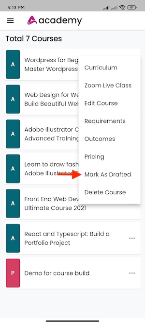 Mark As Academy Instructors Mobile App Mark As Academy Instructors Mobile App