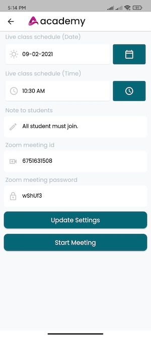 Saving Zoom Live Class Academy Instructors Mobile App 2 Saving Zoom Live Class Academy Instructors Mobile App 2