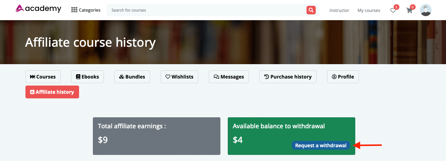 Academy Affiliate Requesting A Withdrawal 1 Academy Affiliate Requesting A Withdrawal 1