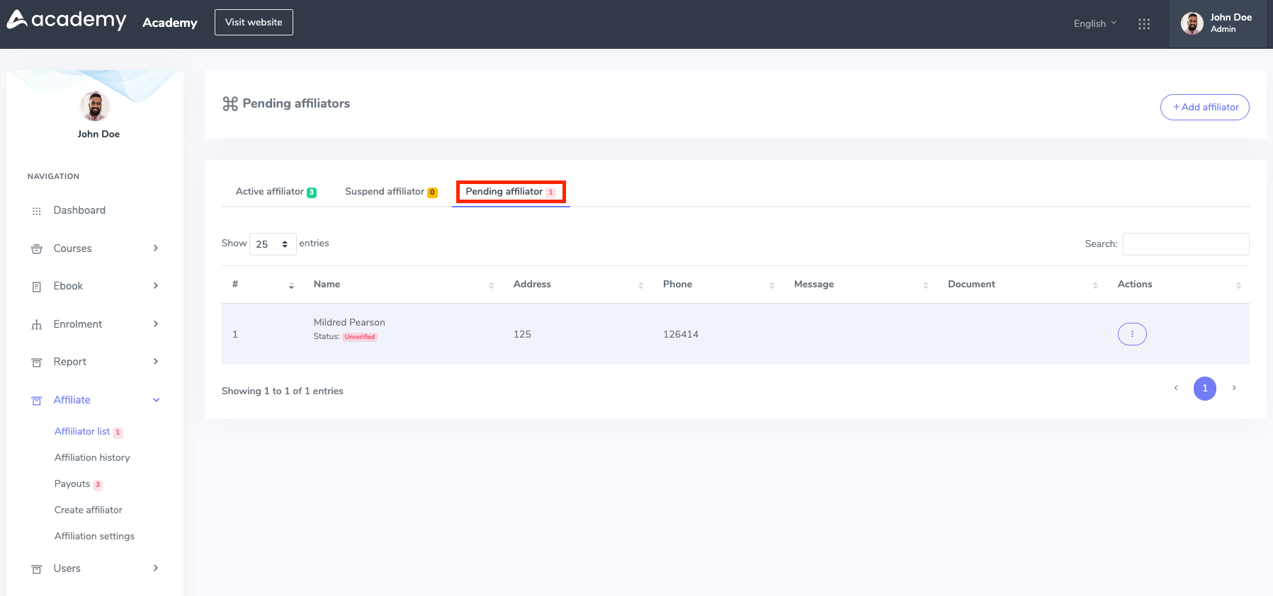 Academy Pending Affiliatror Addon Academy Pending Affiliatror Addon