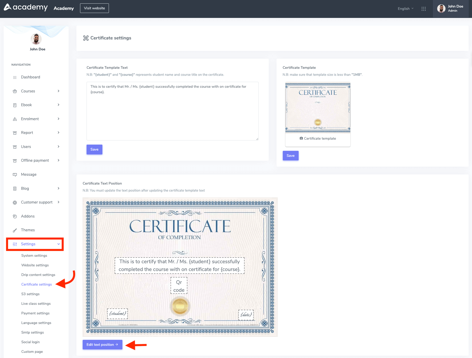 Certificate Addon Academy Certificate Addon Academy
