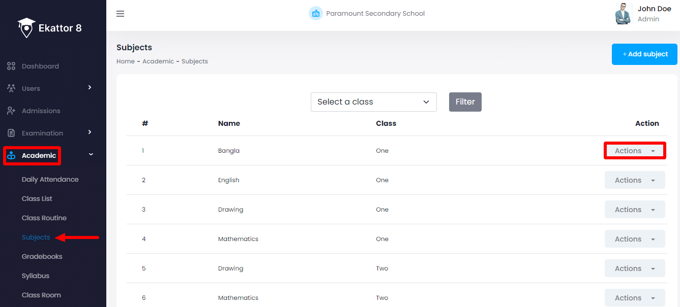 Ekattor 8 Managing Subject Ekattor 8 Managing Subject